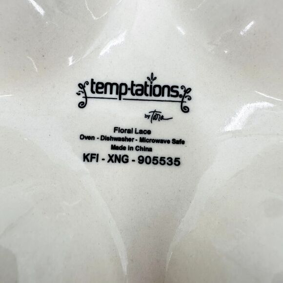 Floral Lace Temptations Baking Dish Poached Egg Muffin Top Tray Cobalt Blue - Picture 4 of 7